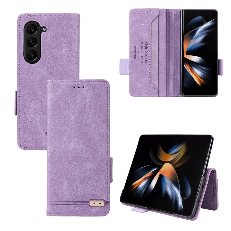 For Samsung Galaxy Z Fold5 Magnetic Clasp Leather Phone Case