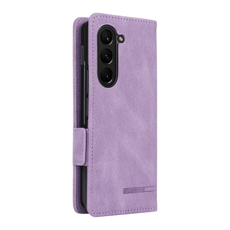 For Samsung Galaxy Z Fold5 Magnetic Clasp Leather Phone Case