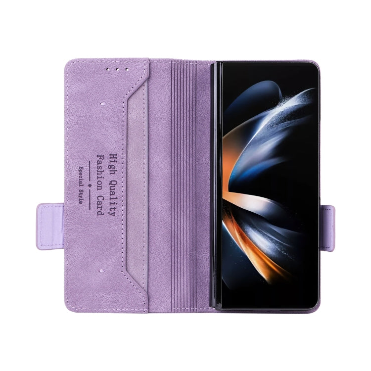 For Samsung Galaxy Z Fold5 Magnetic Clasp Leather Phone Case