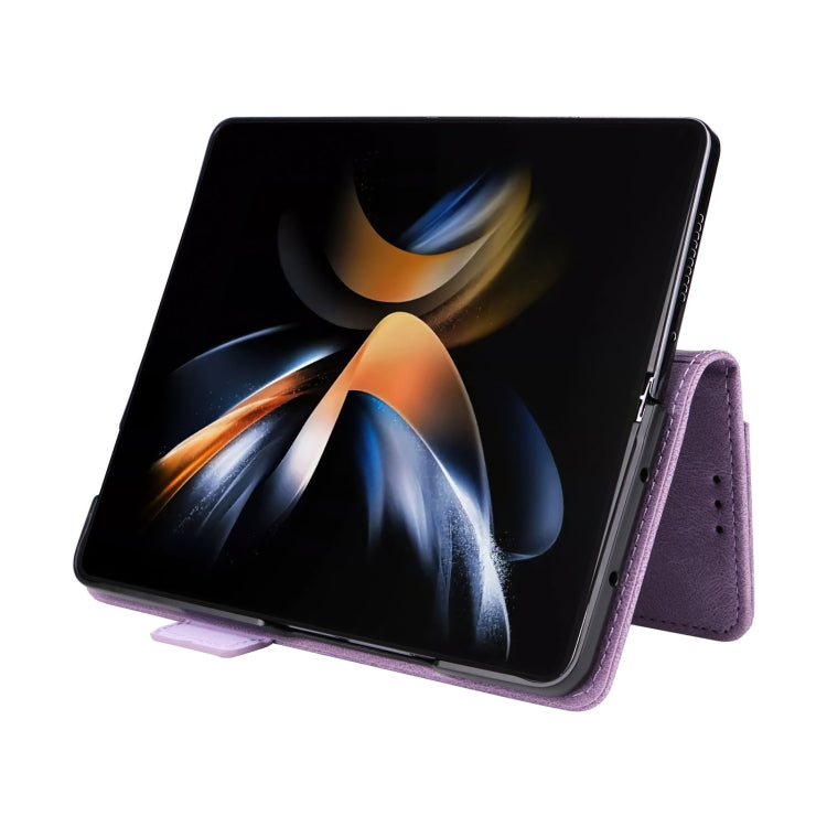 For Samsung Galaxy Z Fold5 Magnetic Clasp Leather Phone Case