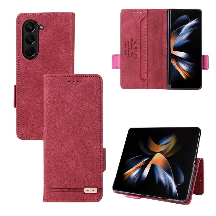 For Samsung Galaxy Z Fold5 Magnetic Clasp Leather Phone Case