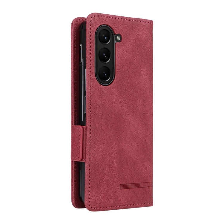 For Samsung Galaxy Z Fold5 Magnetic Clasp Leather Phone Case