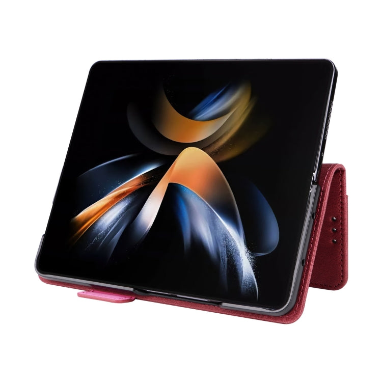 For Samsung Galaxy Z Fold5 Magnetic Clasp Leather Phone Case