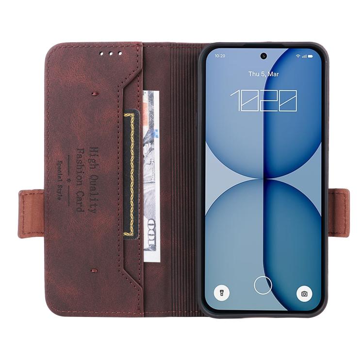 For Nothing Phone 4a Magnetic Clasp Leather Phone Case