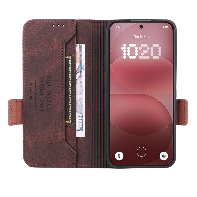 For Nothing Phone 4a Pro Magnetic Clasp Leather Phone Case