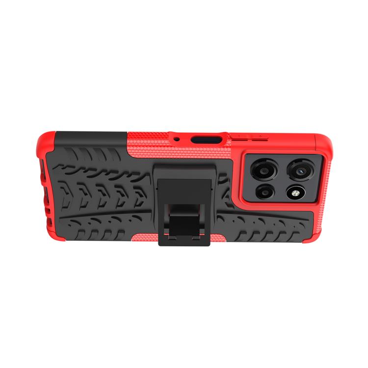 For Motorola Moto G Power 5G 2025 Tire Texture TPU + PC Phone Case with Holder