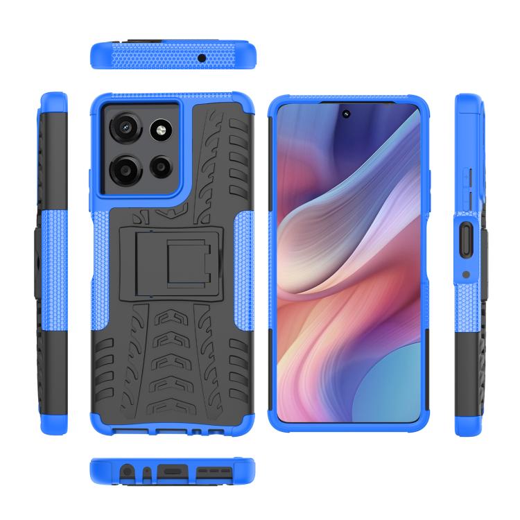 For Motorola Moto G Power 5G 2025 Tire Texture TPU + PC Phone Case with Holder