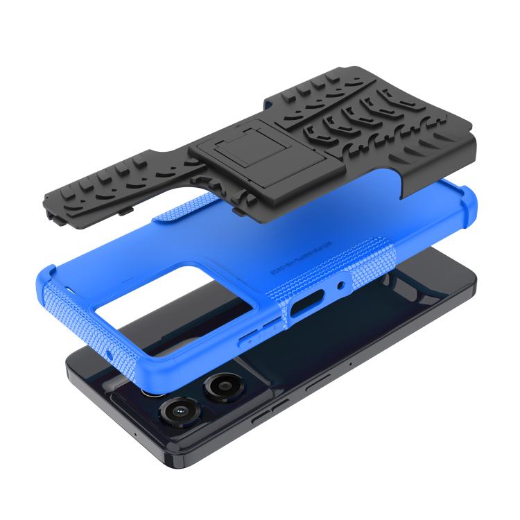 For Motorola Moto G Power 5G 2025 Tire Texture TPU + PC Phone Case with Holder