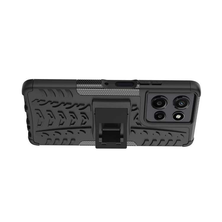 For Motorola Moto G Power 5G 2025 Tire Texture TPU + PC Phone Case with Holder