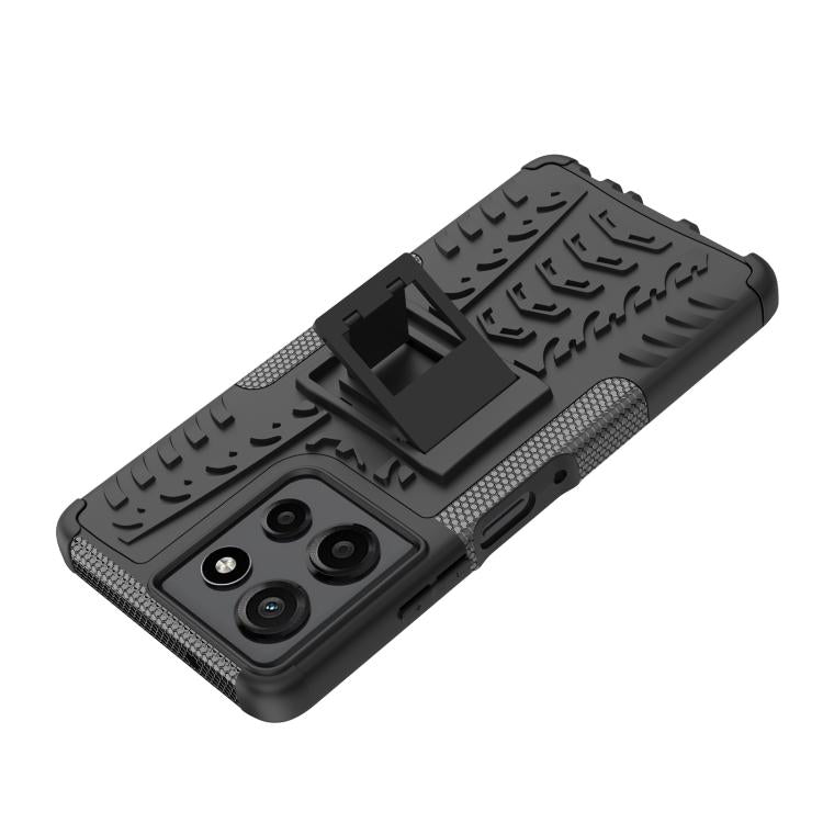 For Motorola Moto G Power 5G 2025 Tire Texture TPU + PC Phone Case with Holder