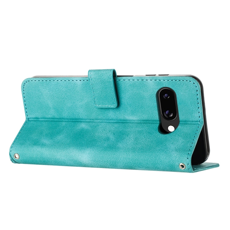 For Google Pixel 9a Dream Triangle Leather Phone Case with Lanyard