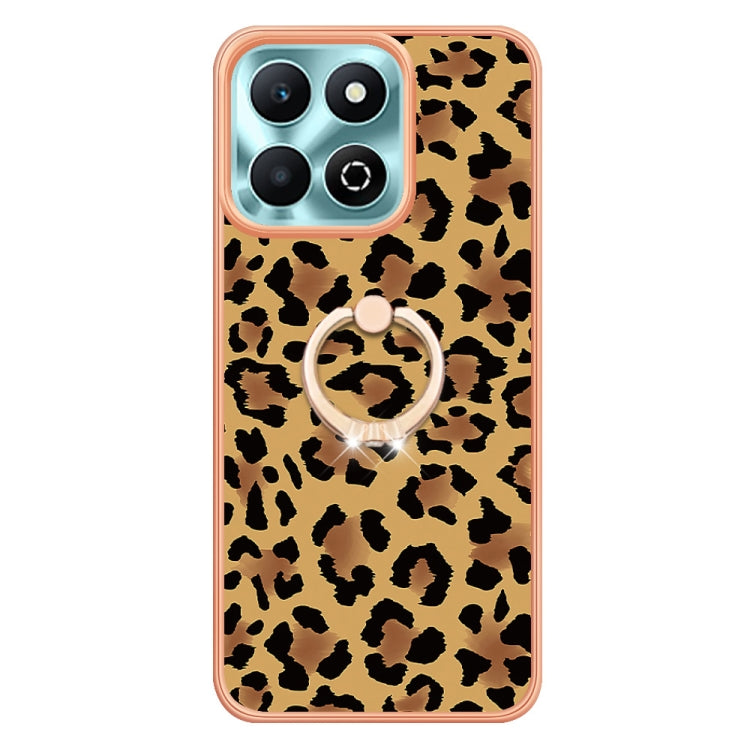 For Honor X6b Electroplating Dual-side IMD Phone Case with Ring Holder