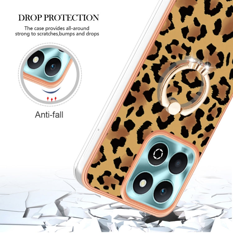 For Honor X6b Electroplating Dual-side IMD Phone Case with Ring Holder