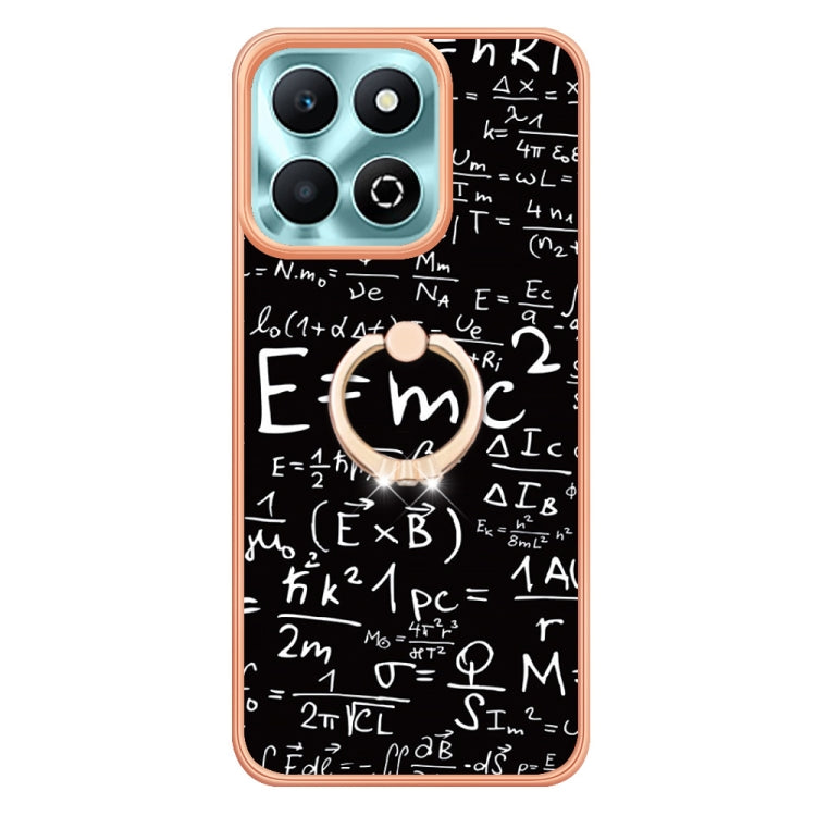 For Honor X6b Electroplating Dual-side IMD Phone Case with Ring Holder