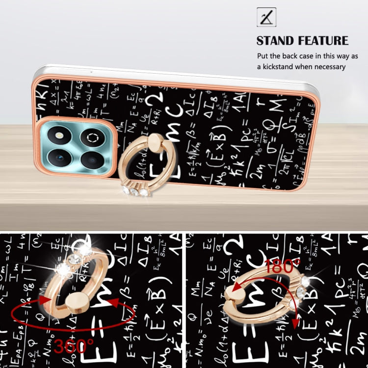For Honor X6b Electroplating Dual-side IMD Phone Case with Ring Holder