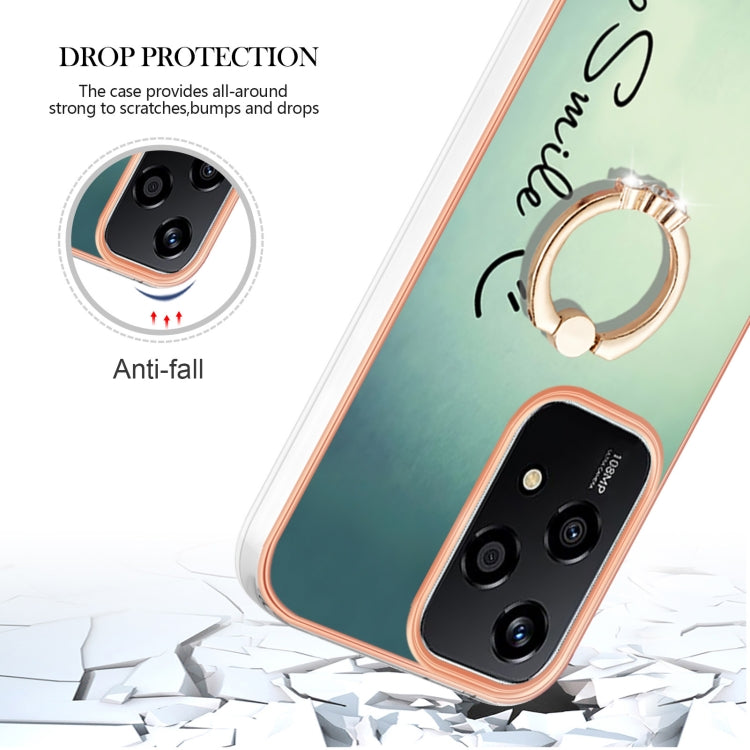For Honor 200 Lite Global Electroplating Dual-side IMD Phone Case with Ring Holder