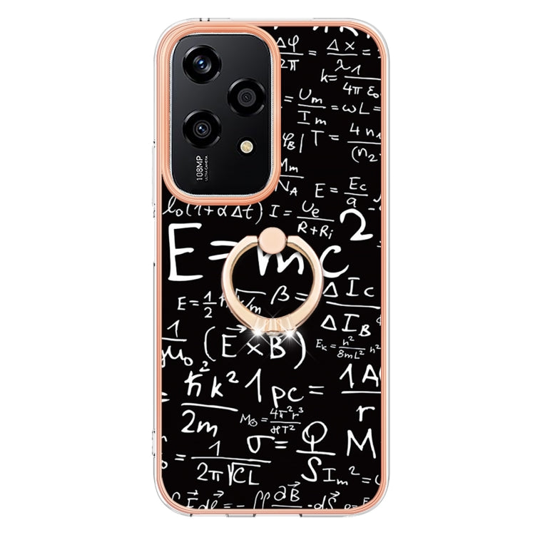 For Honor 200 Lite Global Electroplating Dual-side IMD Phone Case with Ring Holder