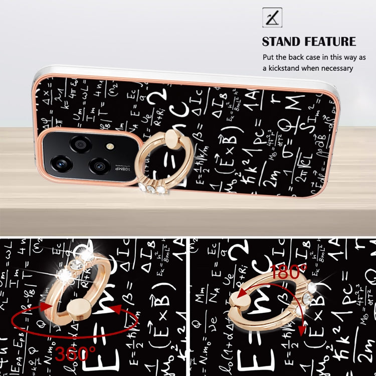 For Honor 200 Lite Global Electroplating Dual-side IMD Phone Case with Ring Holder