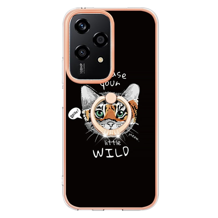 For Honor 200 Lite Global Electroplating Dual-side IMD Phone Case with Ring Holder
