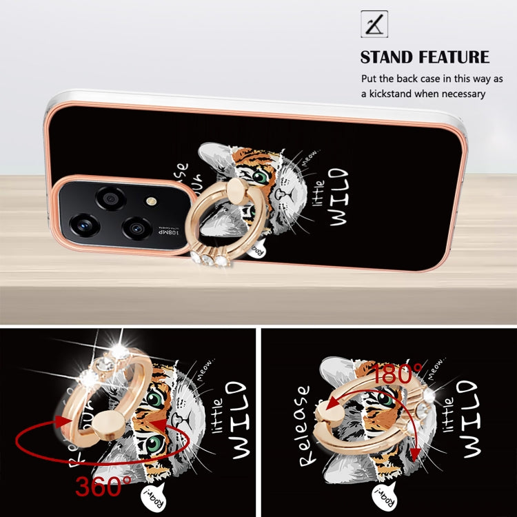 For Honor 200 Lite Global Electroplating Dual-side IMD Phone Case with Ring Holder