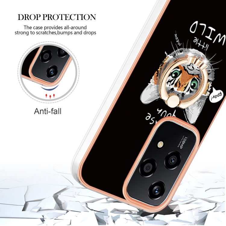 For Honor 200 Lite Global Electroplating Dual-side IMD Phone Case with Ring Holder