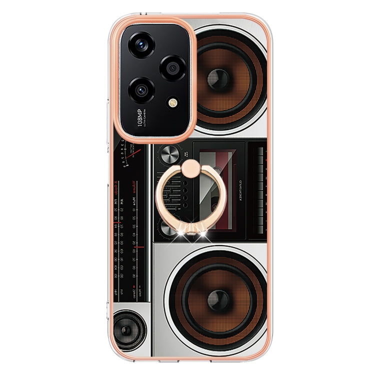 For Honor 200 Lite Global Electroplating Dual-side IMD Phone Case with Ring Holder