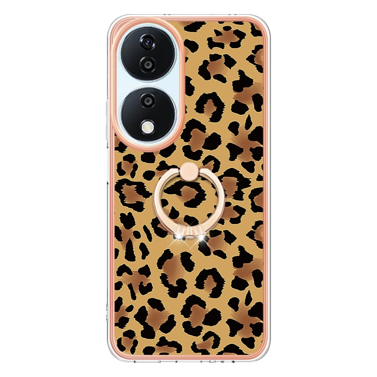 For Honor X7b 4G / 5G Electroplating Dual-side IMD Phone Case with Ring Holder
