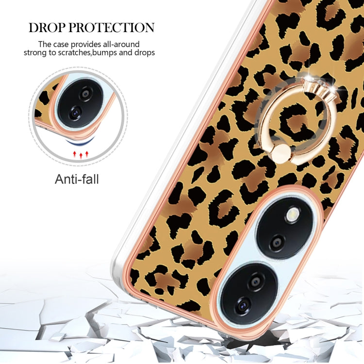 For Honor X7b 4G / 5G Electroplating Dual-side IMD Phone Case with Ring Holder
