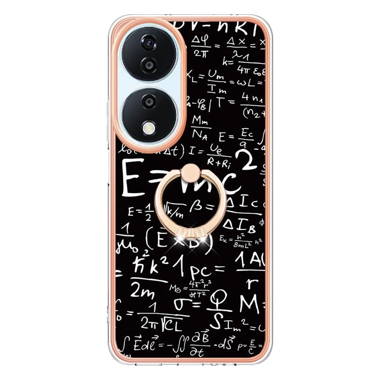 For Honor X7b 4G / 5G Electroplating Dual-side IMD Phone Case with Ring Holder