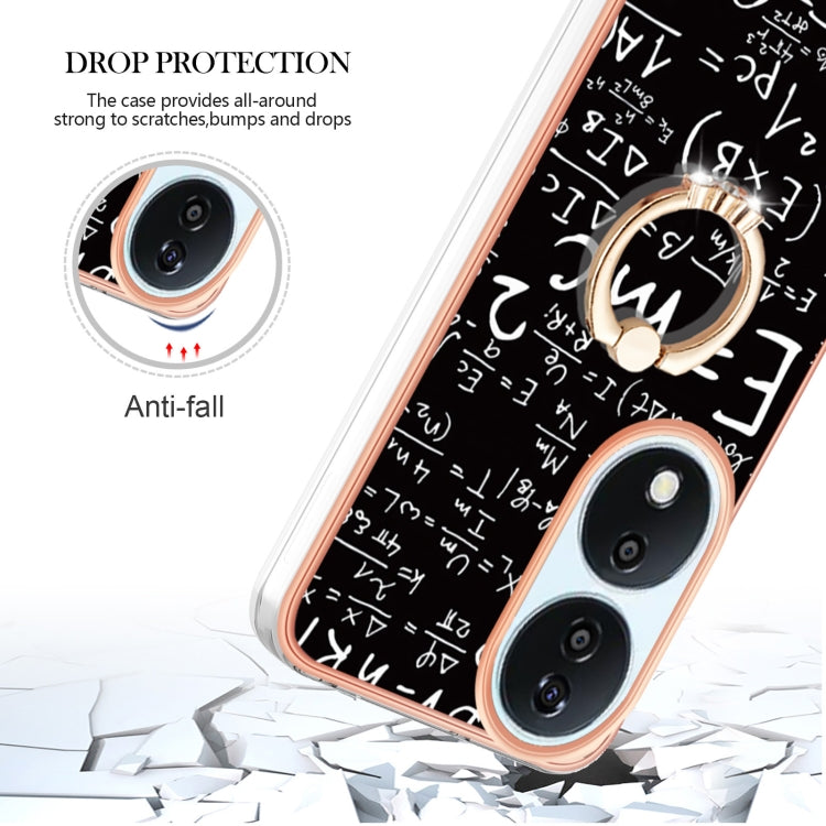For Honor X7b 4G / 5G Electroplating Dual-side IMD Phone Case with Ring Holder