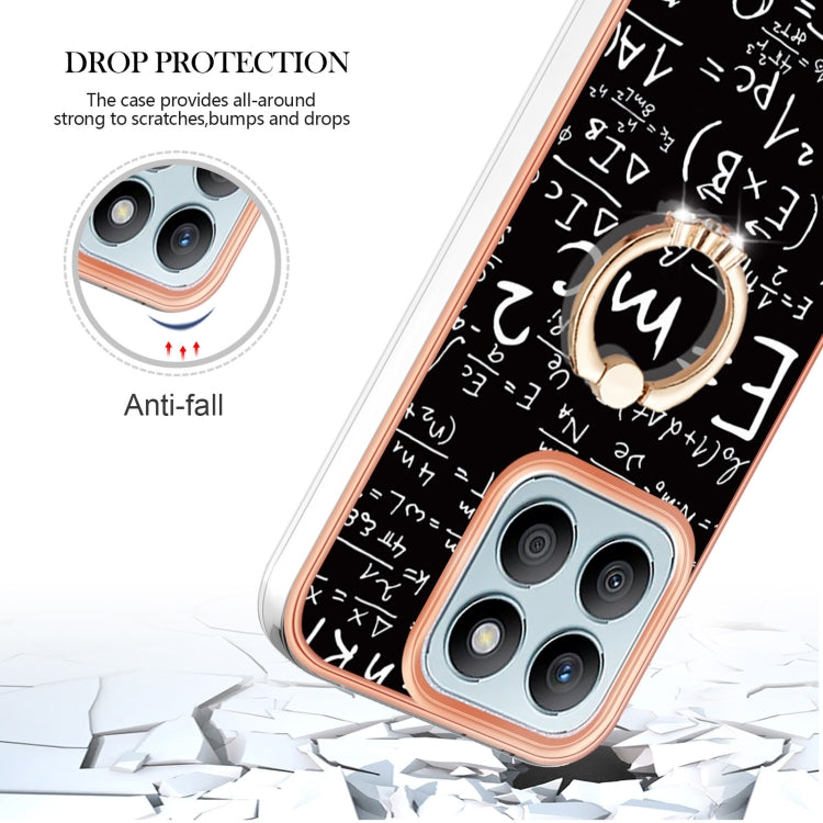 For Honor X8b Electroplating Dual-side IMD Phone Case with Ring Holder
