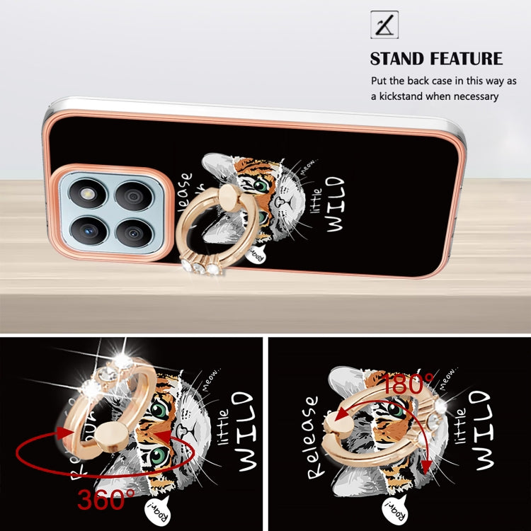 For Honor X8b Electroplating Dual-side IMD Phone Case with Ring Holder