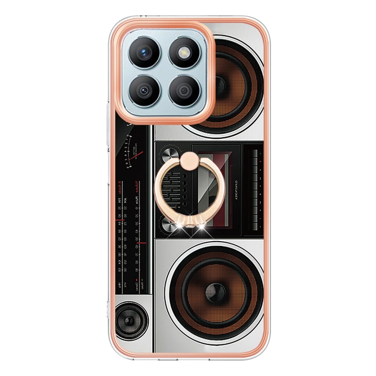 For Honor X8b Electroplating Dual-side IMD Phone Case with Ring Holder
