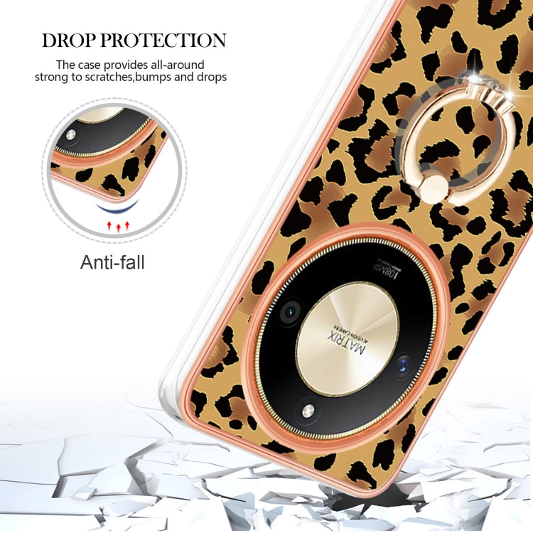 For Honor X9b Electroplating Dual-side IMD Phone Case with Ring Holder