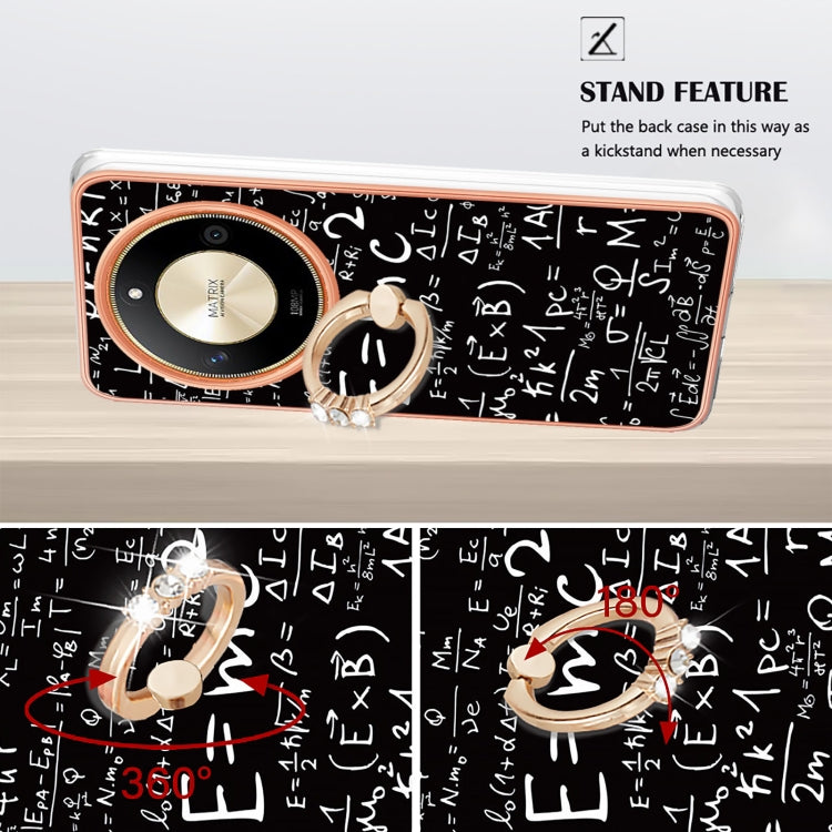 For Honor X9b Electroplating Dual-side IMD Phone Case with Ring Holder