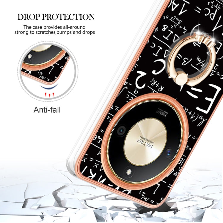 For Honor X9b Electroplating Dual-side IMD Phone Case with Ring Holder
