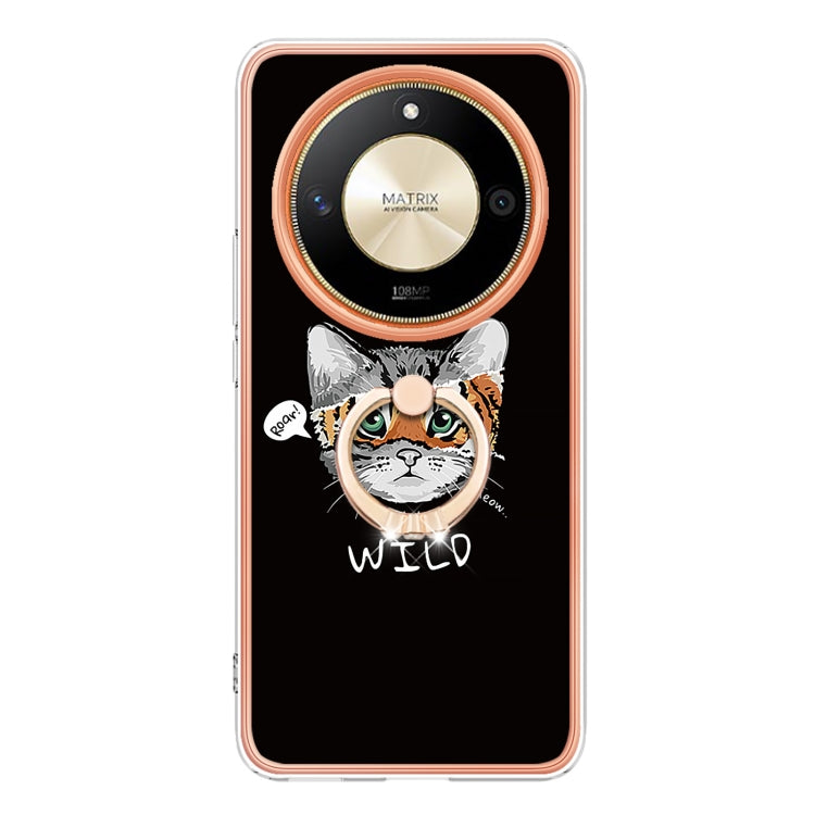 For Honor X9b Electroplating Dual-side IMD Phone Case with Ring Holder