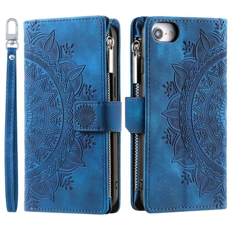 For iPhone 16e / 17e Multi-Card Totem Zipper Leather Phone Case