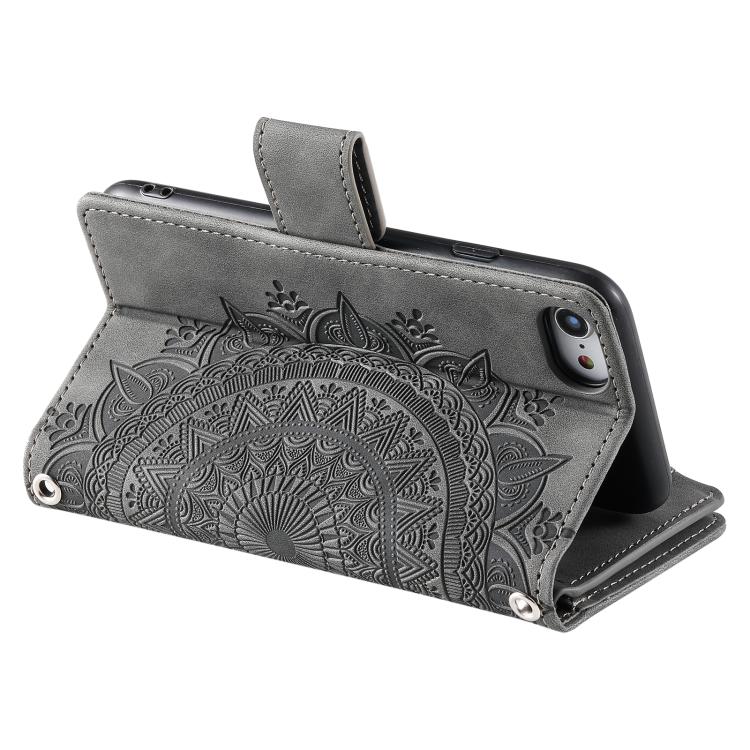 For iPhone 16e / 17e Multi-Card Totem Zipper Leather Phone Case