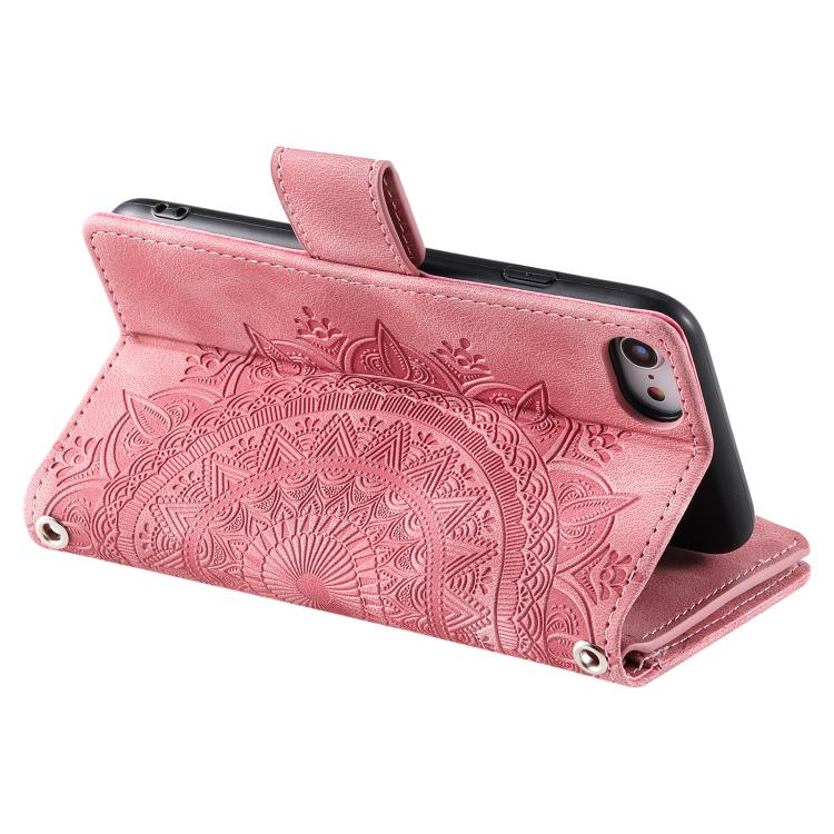 For iPhone 16e / 17e Multi-Card Totem Zipper Leather Phone Case