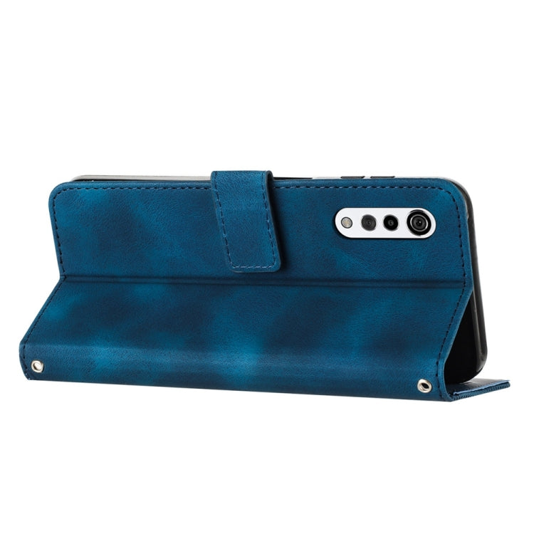 For LG Velvet / G9 Dream Triangle Leather Phone Case with Lanyard