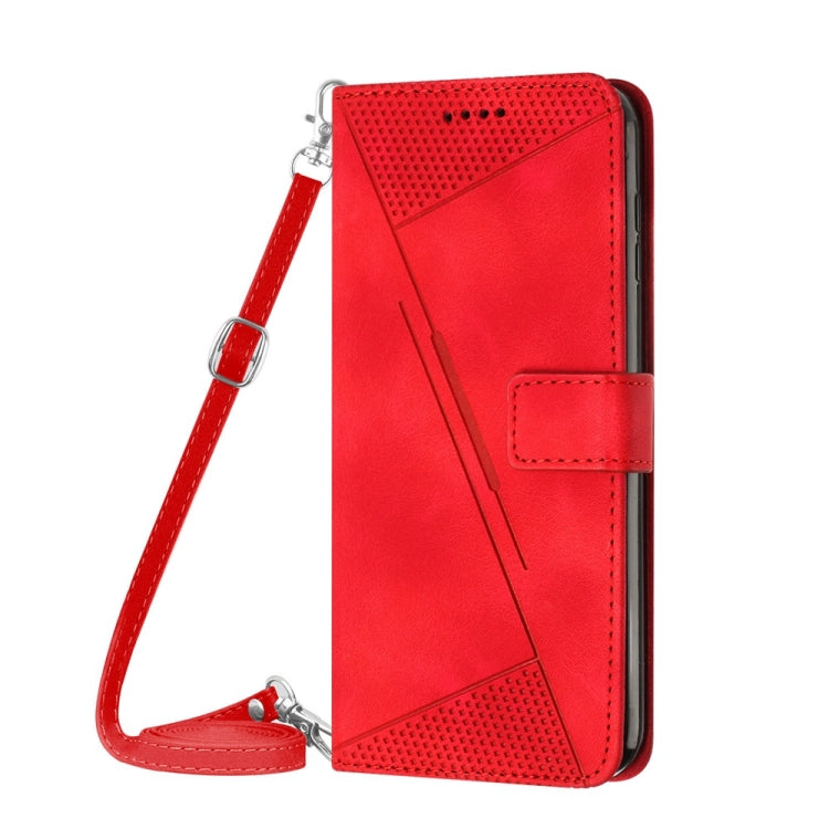 For LG Velvet / G9 Dream Triangle Leather Phone Case with Lanyard