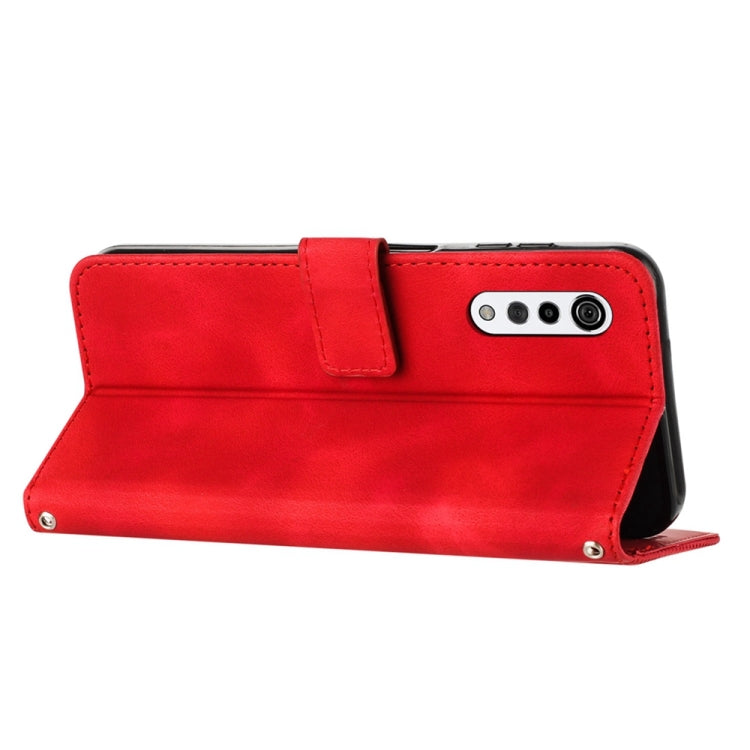 For LG Velvet / G9 Dream Triangle Leather Phone Case with Lanyard