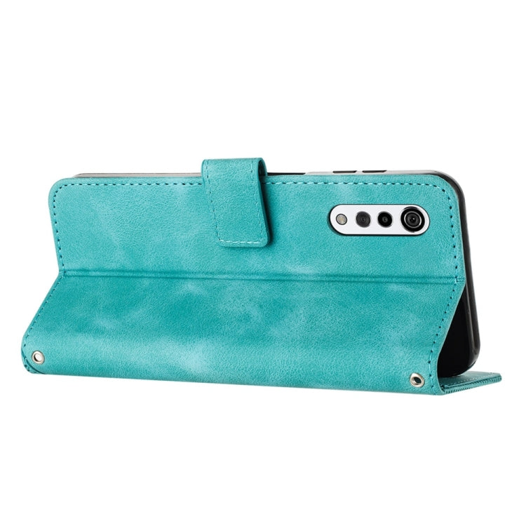 For LG Velvet / G9 Dream Triangle Leather Phone Case with Lanyard