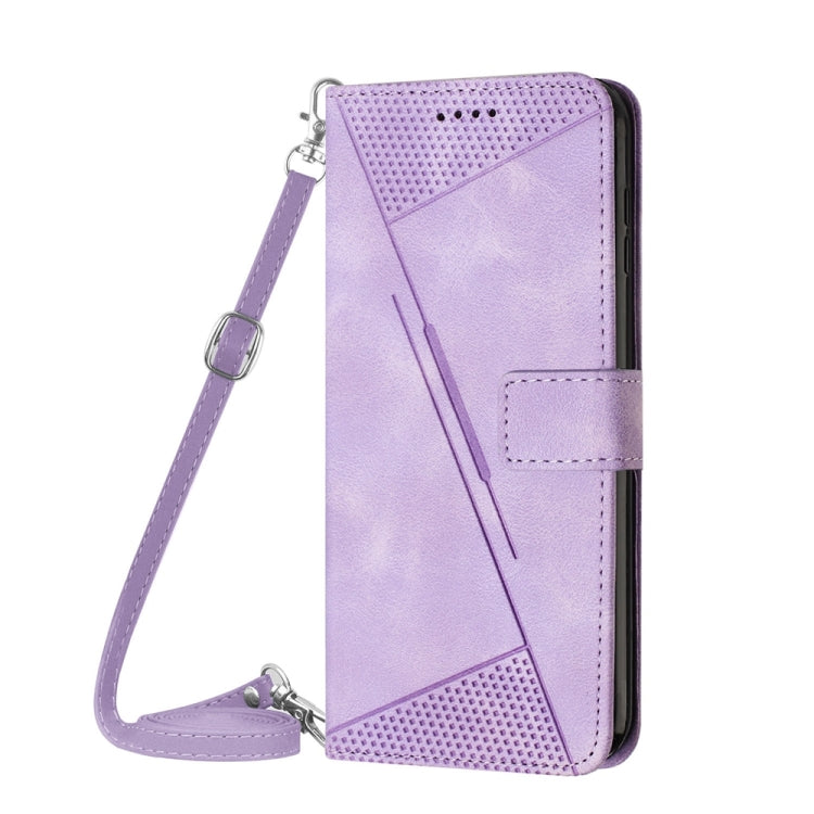 For LG Velvet / G9 Dream Triangle Leather Phone Case with Lanyard