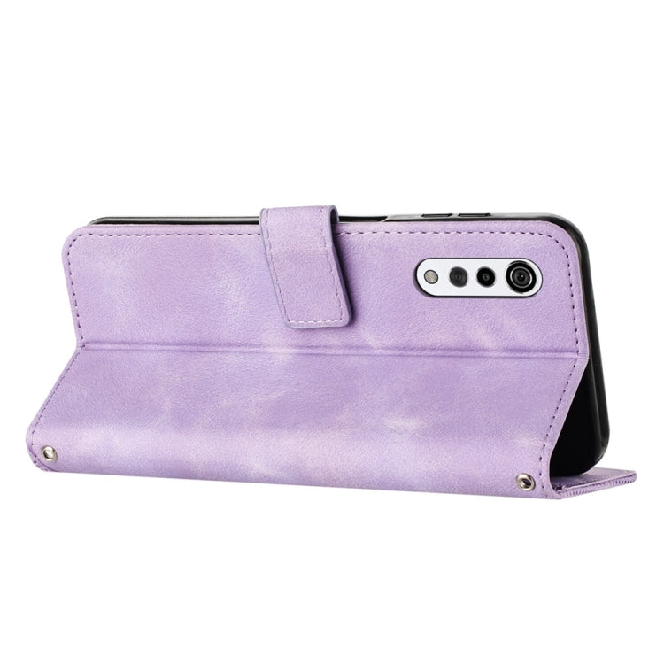 For LG Velvet / G9 Dream Triangle Leather Phone Case with Lanyard