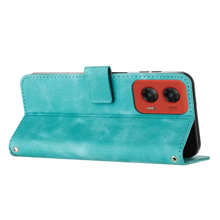 For Motorola Moto G Stylus 5G 2024 Dream Triangle Leather Phone Case with Lanyard