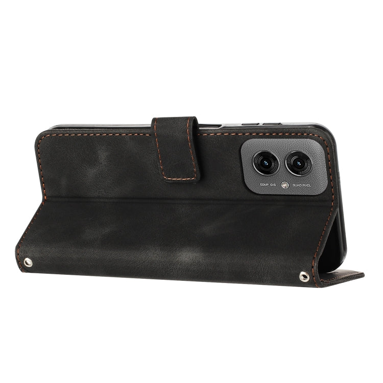 For Motorola Moto G55 Dream Triangle Leather Phone Case with Lanyard