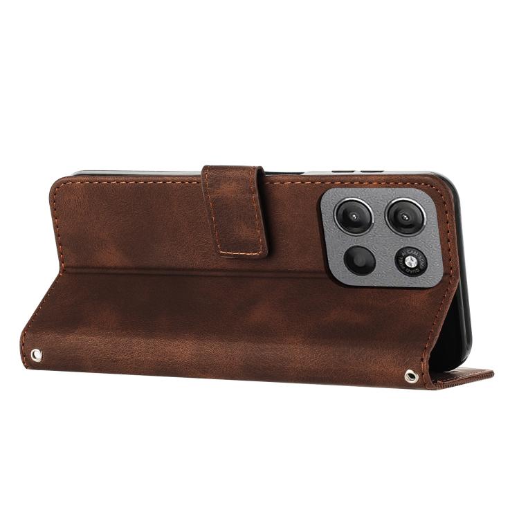 For Motorola Moto G15 Dream Triangle Leather Phone Case with Lanyard
