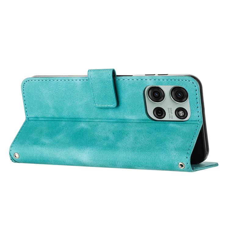 For Motorola Moto G86 5G Dream Triangle Leather Phone Case with Lanyard